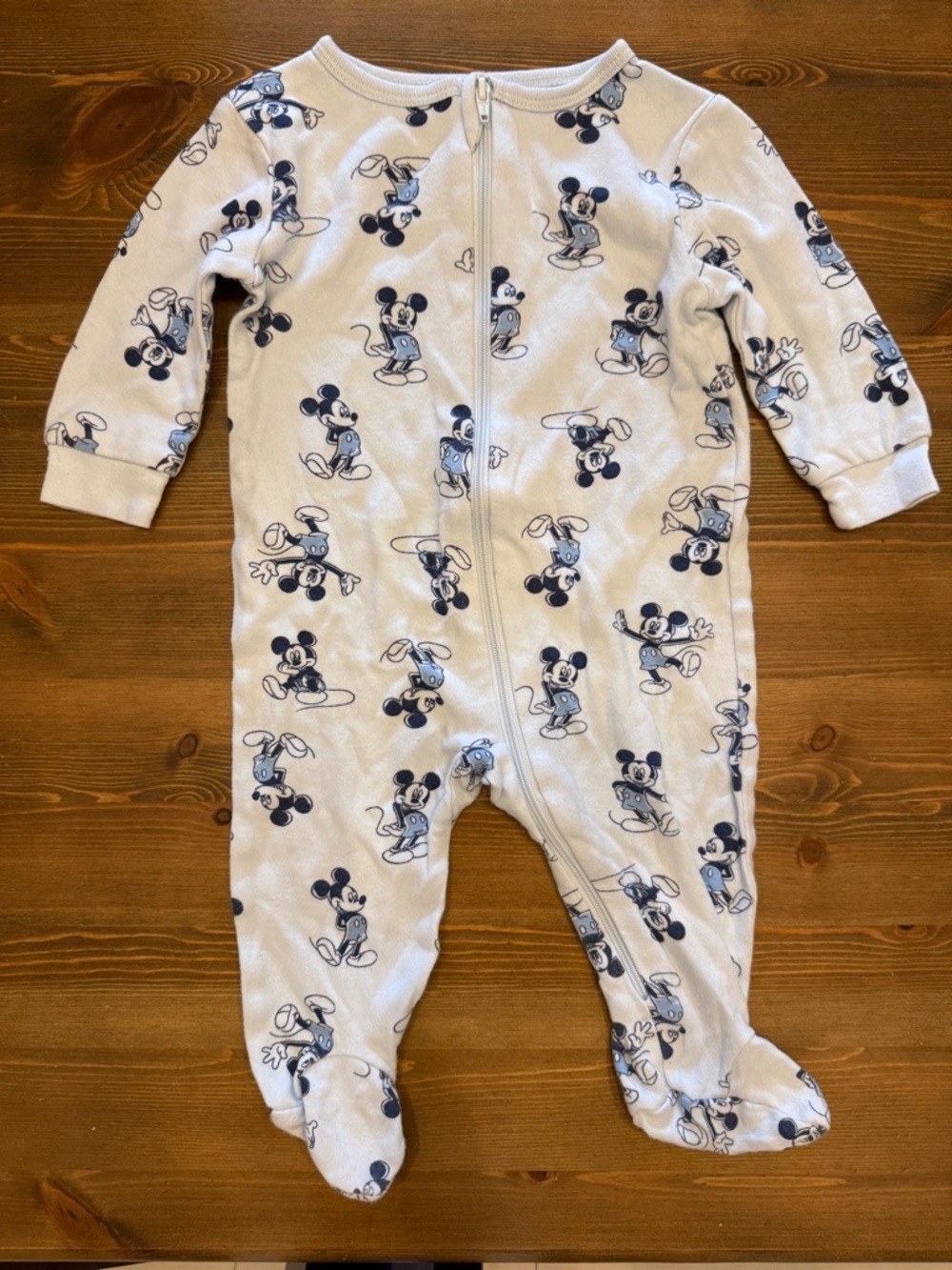 Disney Baby Mickey Mouse Footed One-Piece Sleeper (3-6M)